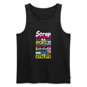 Memory Book, Scrapbook, Scrapbook, Scrapbook, Scrapbook - Men's Premium Organic Tank Top - black - Front - AI Model Male 178 light (178cm)