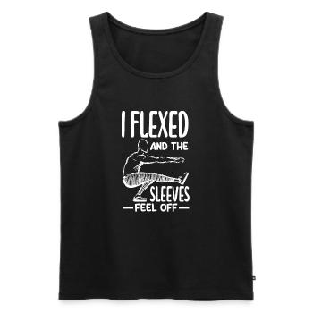 Calisthenics Training Fitness Workout - Men's Premium Organic Tank Top - black - Front - AI Model Male 178 light (178cm)