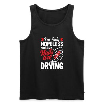 Hautpflege Kosmetikerin Kosmetik - Männer Premium Bio Tank Top - Schwarz - Vorne - Michal (187cm)
