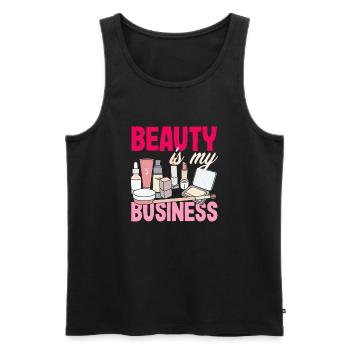 Hautpflege Kosmetikerin Kosmetik - Männer Premium Bio Tank Top - Schwarz - Vorne - Michal (187cm)