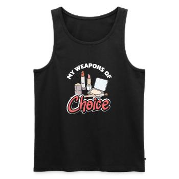 Hautpflege Kosmetikerin Kosmetik - Männer Premium Bio Tank Top - Schwarz - Vorne - Michal (187cm)
