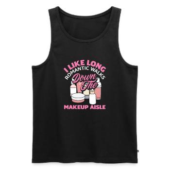 Skin Care Beautician Cosmetics - Men's Premium Organic Tank Top - black - Front - AI Model Male 178 light (178cm)