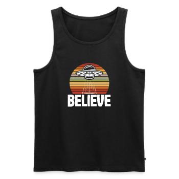Lustiges Alien Außerirdische Geschenk - Männer Premium Bio Tank Top - Schwarz - Vorne - AI Model Male 178 light (178cm)