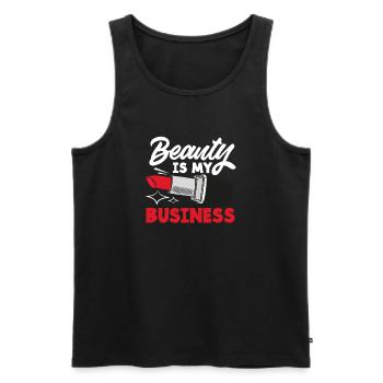 Hautpflege Kosmetikerin Kosmetik - Männer Premium Bio Tank Top - Schwarz - Vorne - Michal (187cm)
