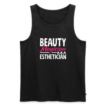 Hautpflege Kosmetikerin Kosmetik - Männer Premium Bio Tank Top - Schwarz - Vorne - Michal (187cm)