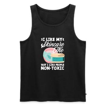 Hautpflege Kosmetikerin Kosmetik - Männer Premium Bio Tank Top - Schwarz - Vorne - Michal (187cm)