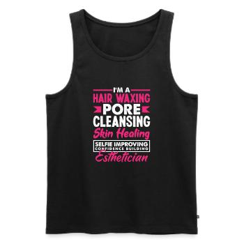 Hautpflege Kosmetikerin Kosmetik - Männer Premium Bio Tank Top - Schwarz - Vorne - Michal (187cm)