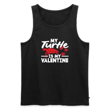 Tortue Tortue Mer Cadeau - Débardeur bio Premium Homme - noir - Devant - Michal (187cm)