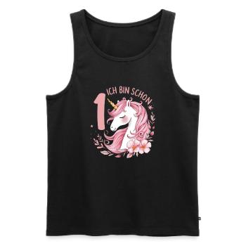 1. Geburtstag Mädchen 1 Jahr Pferd Pferde Einhorn - Männer Premium Bio Tank Top - Schwarz - Vorne - Michal (187cm)