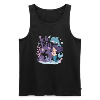 3. Geburtstag Mädchen 3 Jahre Meerjungfrau Party - Männer Premium Bio Tank Top - Schwarz - Vorne - Michal (187cm)