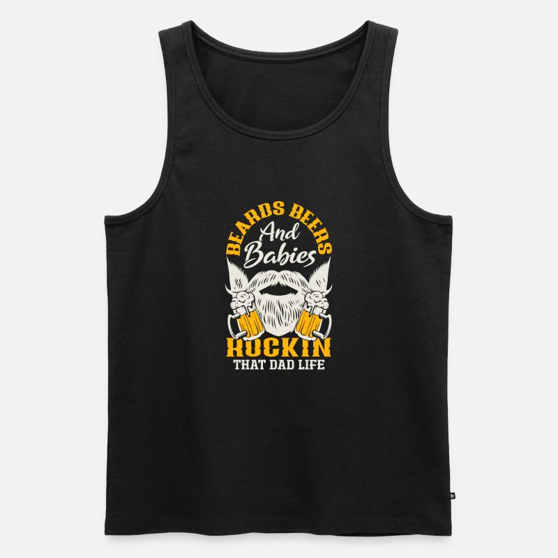 Bartpflege Bart Liebhaber Männer Bart - Männer Premium Bio Tank Top - Schwarz