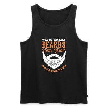 Bartpflege Bart Liebhaber Männer Bart - Männer Premium Bio Tank Top - Schwarz - Vorne - Michal (187cm)