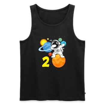 2. Geburtstag Jungen 2 Jahre Astronaut Geburtstag - Männer Premium Bio Tank Top - Schwarz - Vorne - Michal (187cm)