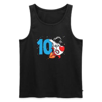 10. Geburtstag Jungen Astronaut Geburtstag - Männer Premium Bio Tank Top - Schwarz - Vorne - Michal (187cm)