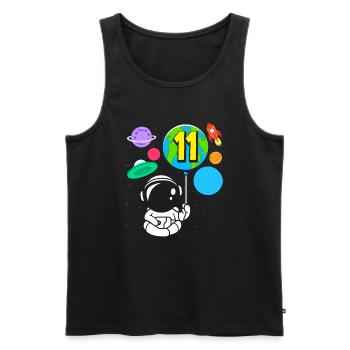 11. Geburtstag Jungen Astronaut Geburtstag - Männer Premium Bio Tank Top - Schwarz - Vorne - Michal (187cm)