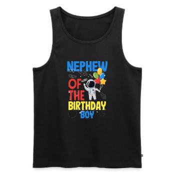 Children's Birthday Astronaut Family Members - Men's Premium Organic Tank Top - black - Front - Michal (187cm)
