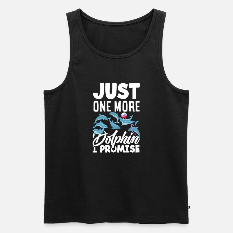 Nur Noch Ein Delfin Versprochen - Männer Premium Bio Tank Top - Schwarz