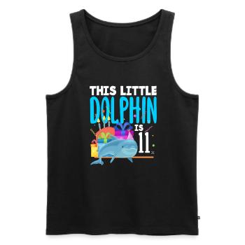 This little dolphin is 11 11th birthday - Men's Premium Organic Tank Top - black - Front - Michal (187cm)