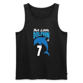 Dieser Kleine Delphin Ist 1 1. Geburtstag - Männer Premium Bio Tank Top - Schwarz - Vorne - Michal (187cm)