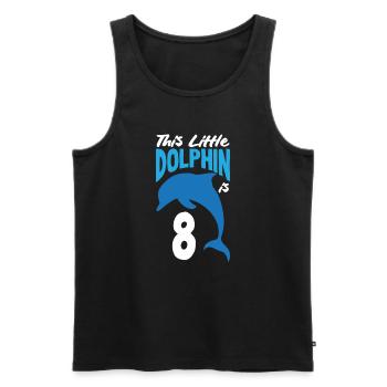 Dieser Kleine Delphin Ist 8 8. Geburtstag - Männer Premium Bio Tank Top - Schwarz - Vorne - AI Model Male 178 light (178cm)