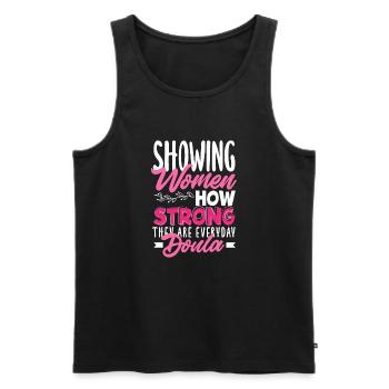 Doula Geschenk Doula Doulas - Männer Premium Bio Tank Top - Schwarz - Vorne - Michal (187cm)