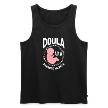 Doula Geschenk Doula Doulas - Männer Premium Bio Tank Top - Schwarz - Vorne - Michal (187cm)