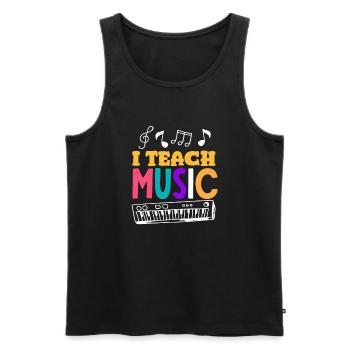 Lustiges Lehrer Lehrerinnen Geschenk - Männer Premium Bio Tank Top - Schwarz - Vorne - Michal (187cm)