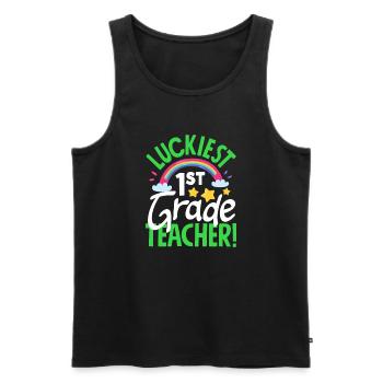 Lustiges Lehrer Lehrerinnen Geschenk - Männer Premium Bio Tank Top - Schwarz - Vorne - AI Model Male 178 light (178cm)