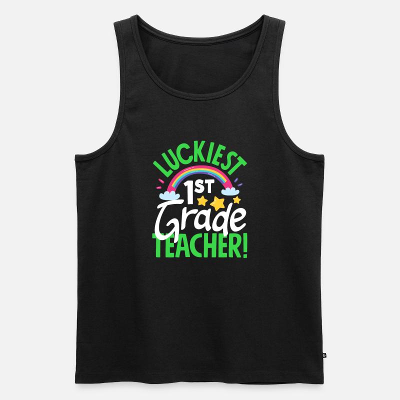 Lustiges Lehrer Lehrerinnen Geschenk - Männer Premium Bio Tank Top - Schwarz