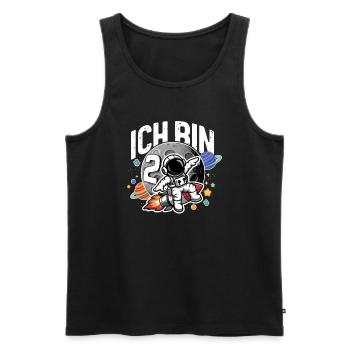 2. Geburtstag Jungen 2 Jahre Astronaut Geburtstag - Männer Premium Bio Tank Top - Schwarz - Vorne - Michal (187cm)