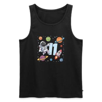 11. Geburtstag Jungen Astronaut Geburtstag - Männer Premium Bio Tank Top - Schwarz - Vorne - Michal (187cm)