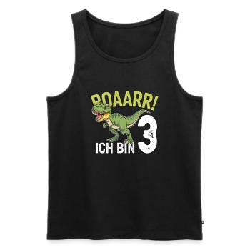3ème anniversaire 3 ans Dino Dinosaur Fan - Débardeur bio Premium Homme - noir - Devant - Michal (187cm)