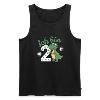 2. Geburtstag 2 Jahre Dino Dinosaurier Fan - Männer Premium Bio Tank Top - Schwarz - Vorne - Michal (187cm)