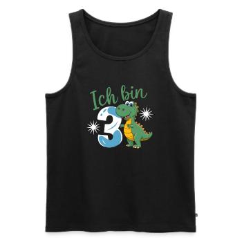 3ème anniversaire 3 ans Dino Dinosaur Fan - Débardeur bio Premium Homme - noir - Devant - Michal (187cm)