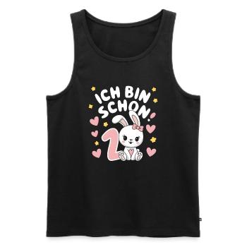 2. Geburtstag Hase Häschen Kindergeburtstag - Männer Premium Bio Tank Top - Schwarz - Vorne - Michal (187cm)
