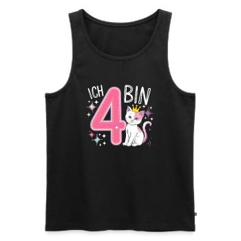 4th Birthday Cat Kitten Children's Birthday Party - Men's Premium Organic Tank Top - black - Front - Michal (187cm)