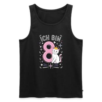 8. Geburtstag Katze Kätzchen Kindergeburtstag - Männer Premium Bio Tank Top - Schwarz - Vorne - AI Model Male 178 light (178cm)