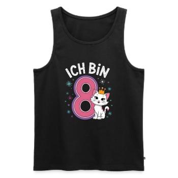 8. Geburtstag Katze Kätzchen Kindergeburtstag - Männer Premium Bio Tank Top - Schwarz - Vorne - AI Model Male 178 light (178cm)