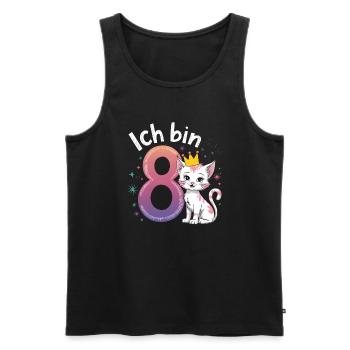 8. Geburtstag Katze Kätzchen Kindergeburtstag - Männer Premium Bio Tank Top - Schwarz - Vorne - AI Model Male 178 light (178cm)