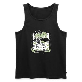 Chemise de nuit officielle Sweet Dino Couple - Débardeur bio Premium Homme - noir - Devant - Michal (187cm)