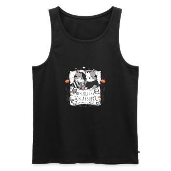 Chemise de nuit officielle Chat mignon chat chats couple - Débardeur bio Premium Homme - noir - Devant - AI Model Male 178 light (178cm)