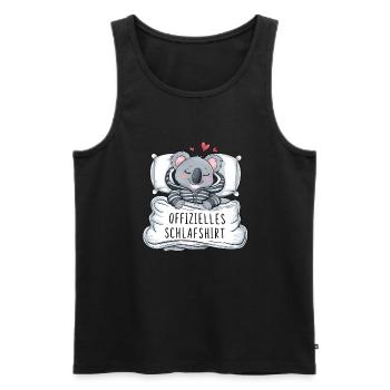 Official Sweet Koala Sleep Shirt - Men's Premium Organic Tank Top - black - Front - AI Model Male 178 light (178cm)