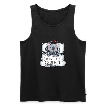 Official Sweet Koala Sleep Shirt - Men's Premium Organic Tank Top - black - Front - AI Model Male 178 light (178cm)