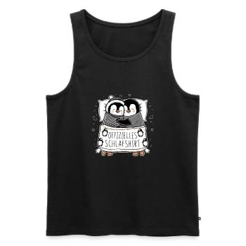 Chemise de nuit officielle Sweet Penguin Couple - Débardeur bio Premium Homme - noir - Devant - Michal (187cm)