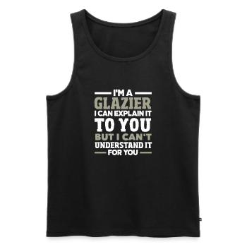 Glaser Geschenk - Männer Premium Bio Tank Top - Schwarz - Vorne - Michal (187cm)