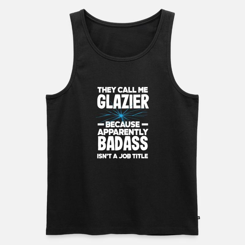 Glaser Geschenk - Männer Premium Bio Tank Top - Schwarz