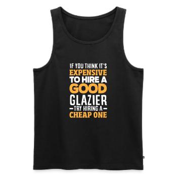 Glaser Geschenk - Männer Premium Bio Tank Top - Schwarz - Vorne - Michal (187cm)