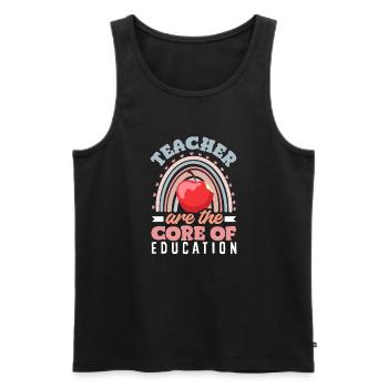 Funny Teacher Teacher Gift - Men's Premium Organic Tank Top - black - Front - Michal (187cm)