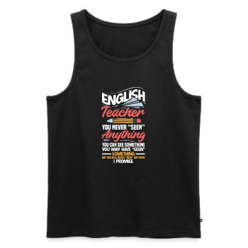 Lustiges Lehrer Lehrerinnen Geschenk - Männer Premium Bio Tank Top - Schwarz - Vorne - AI Model Male 178 light (178cm)