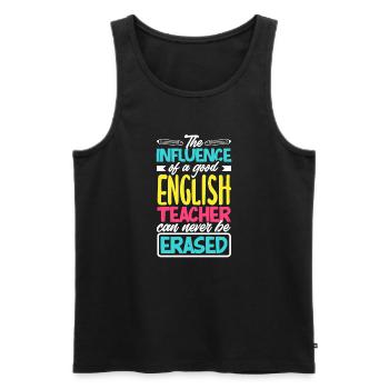 Funny Teacher Teacher Gift - Men's Premium Organic Tank Top - black - Front - Michal (187cm)